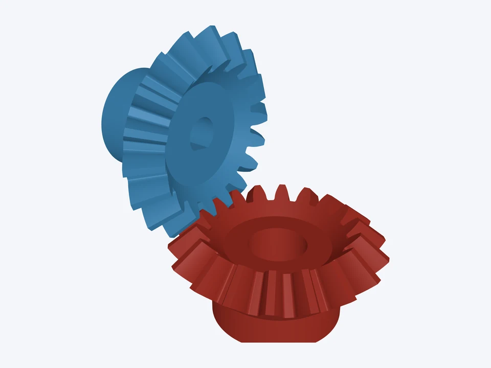NEMA 17 right-angle drive: the pinion and gear in 3D