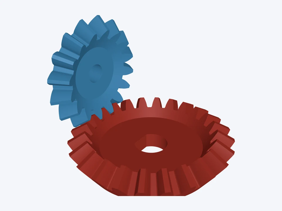 RC differential · spider and side gear: the pinion and gear in 3D