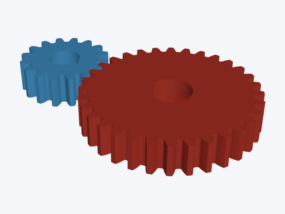 16T : 32T · Fellows 8/10 stub: both parts in 3D