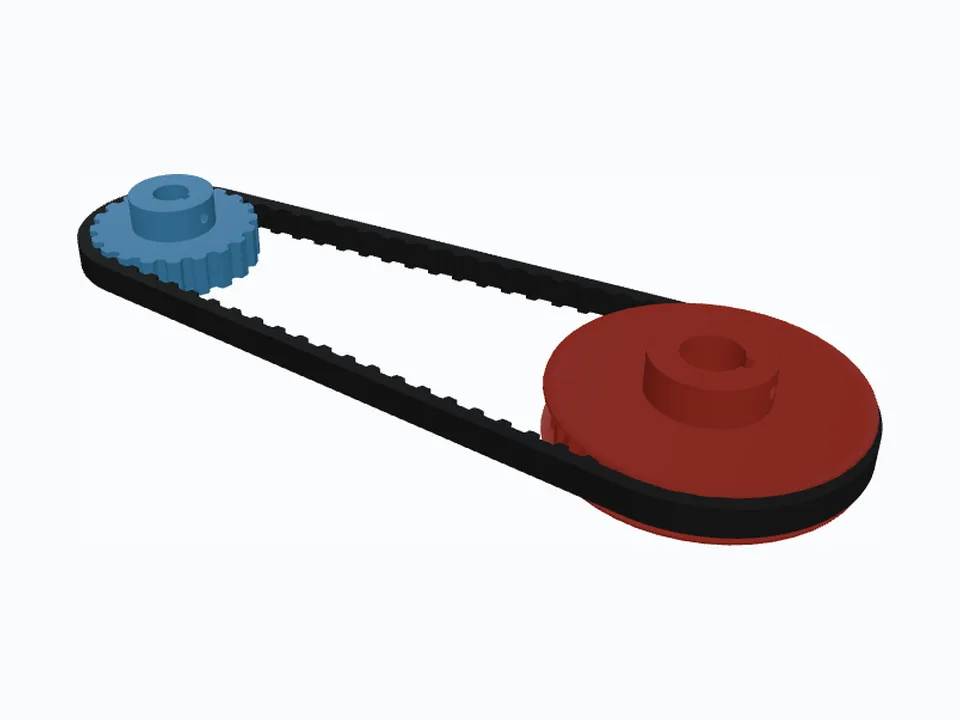 L 20T & 30T, ½" & ¾" Keyed Bores — 3D view