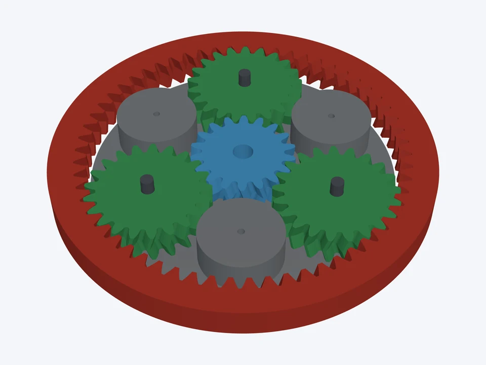 Solar arrangement · overdrive: the planetary set in 3D