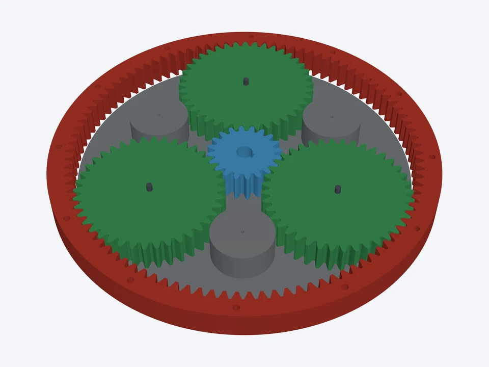6 : 1 · module 3 winch drive: the planetary set in 3D