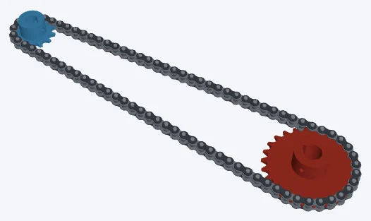 Industrial ANSI 35 · 13/26, 13/26 · ANSI 35: both sprockets and the chain