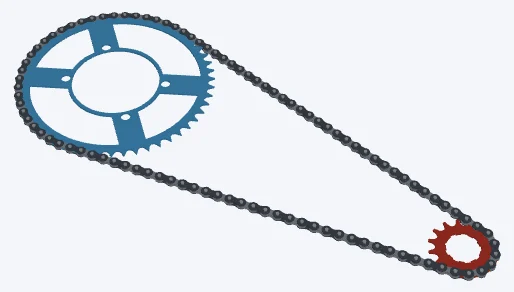 Road 52/36 · 11-34, big ring, 52 × 15 · mid-compact big ring: both sprockets and the chain