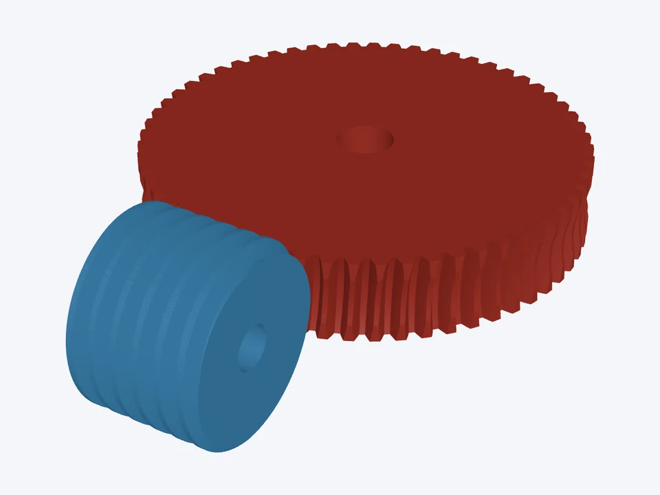 60 : 1 indexer · module 1: the worm and wheel in 3D