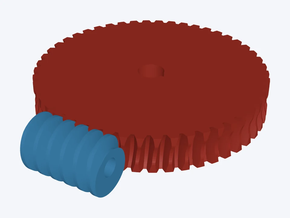 50 : 1 · module 5, ground ZK: the worm and wheel in mesh